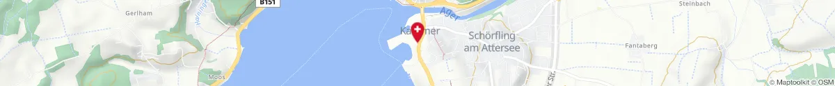 Kartendarstellung des Standorts für See-Apotheke in 4861 Schörfling am Attersee